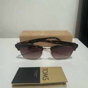 TOMS Brown Sunglasses with Gold Accents